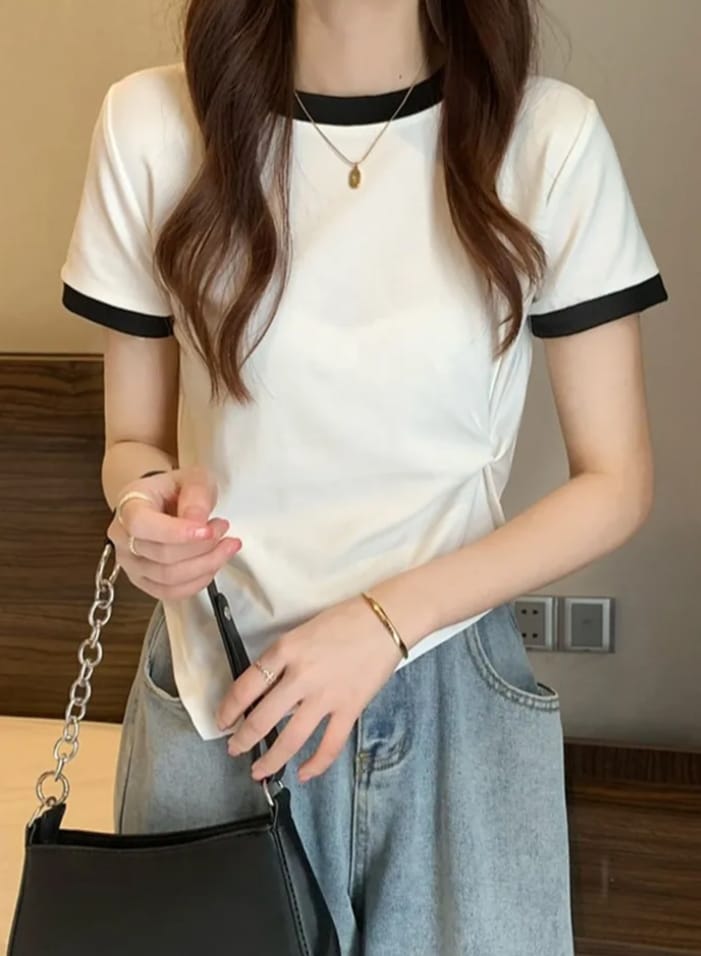 DITYA Irregular Hem T-shirt