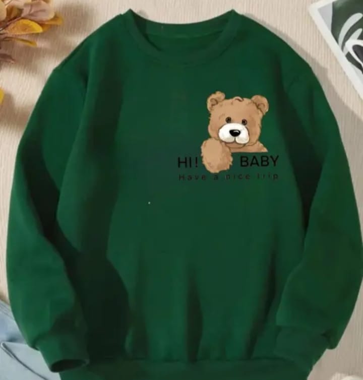 DITYA Green Sweat Shirt For Women