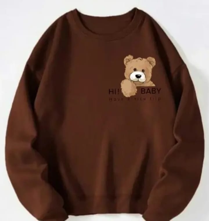 DITYA Brown Sweat Shirt For Women