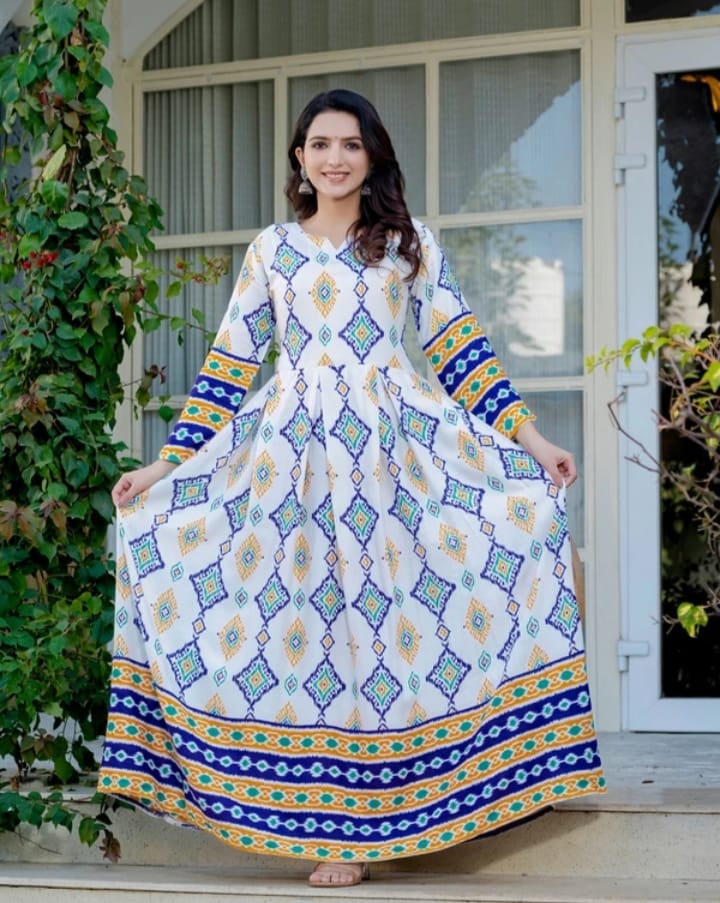 DITYA Women Printed Anarkali Kurta