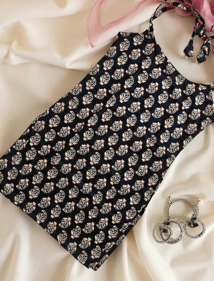 DITYA Cotton Jaipuri Print Kurti