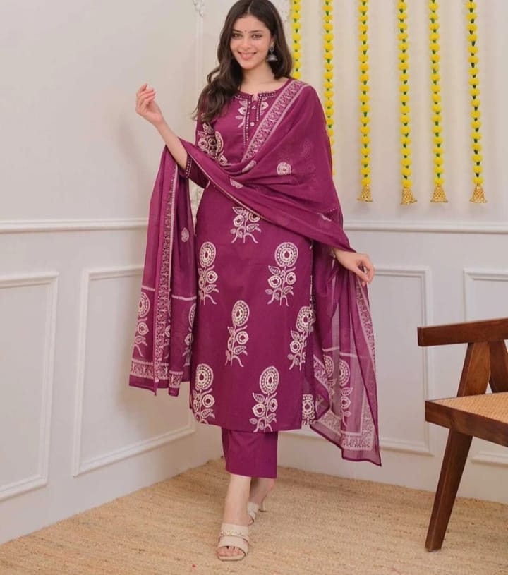 DITYA Floral Print Kurta Set