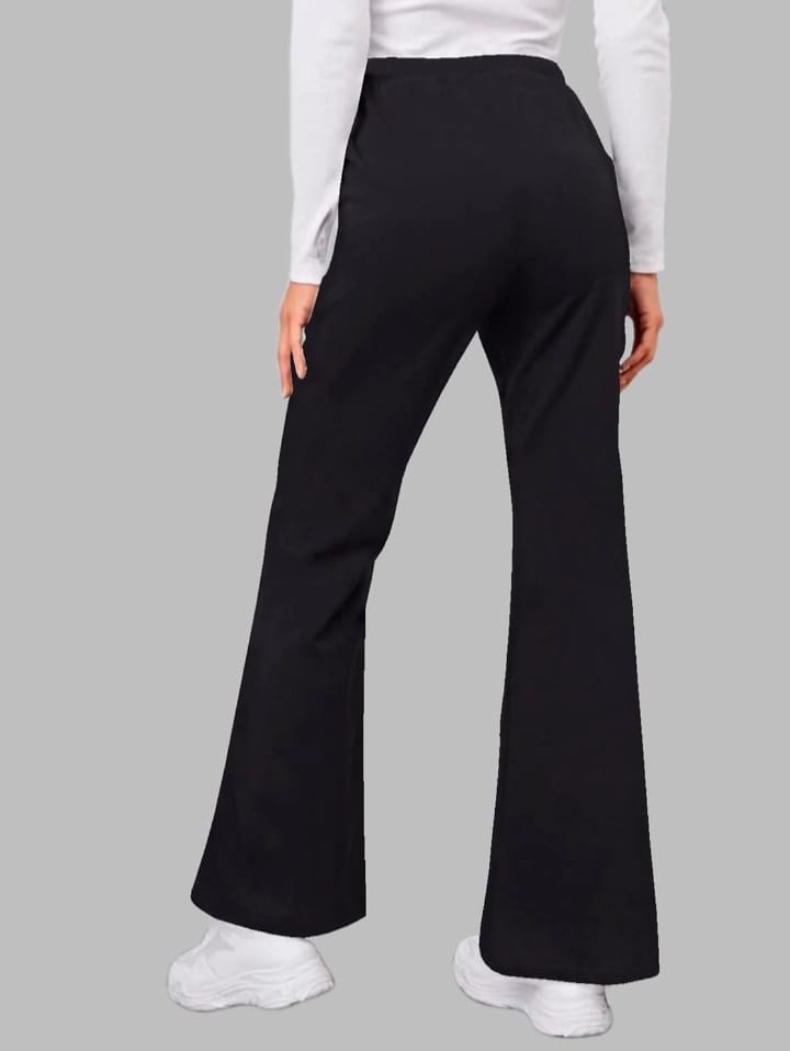 DITYA Bellbottom Black Trousers
