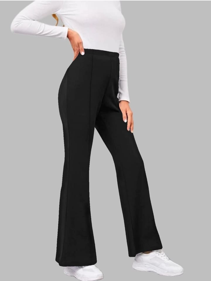 DITYA Bellbottom Black Trousers