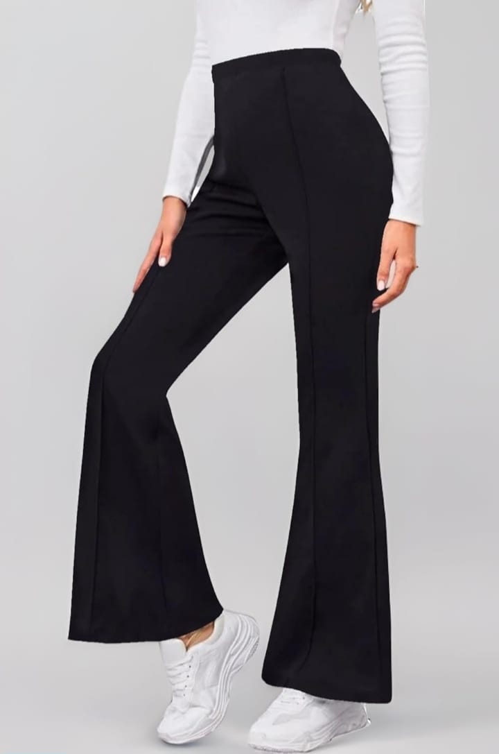 DITYA Bellbottom Black Trousers