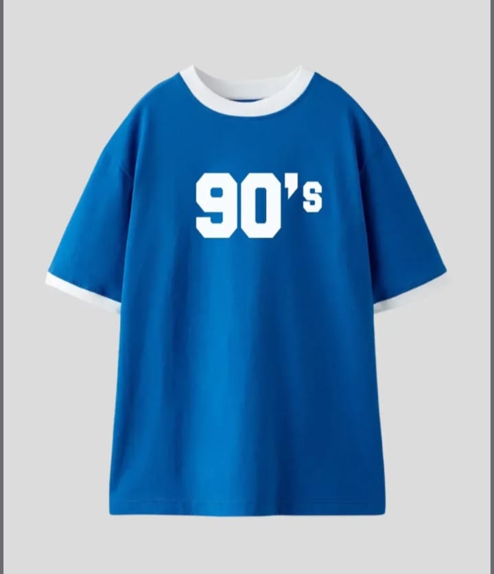 DITYA 90's Tap Out T-Shirt Royal Blue And White