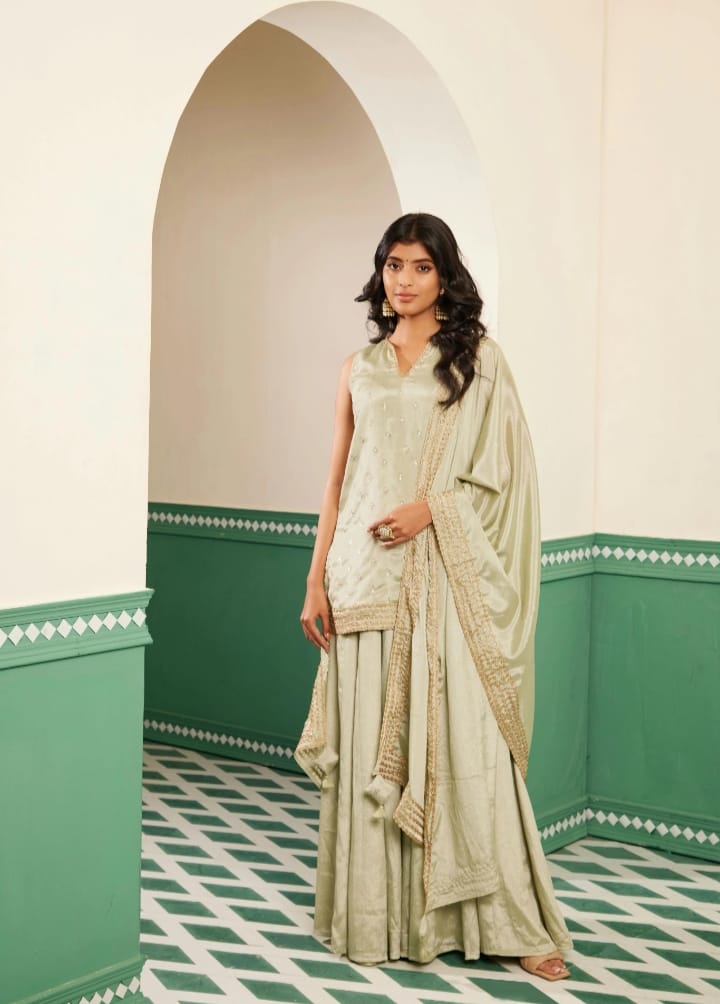 DITYA Sage Green Cami Kurta