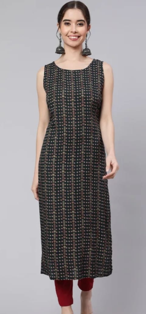 DITYA Printed Straight Kurta