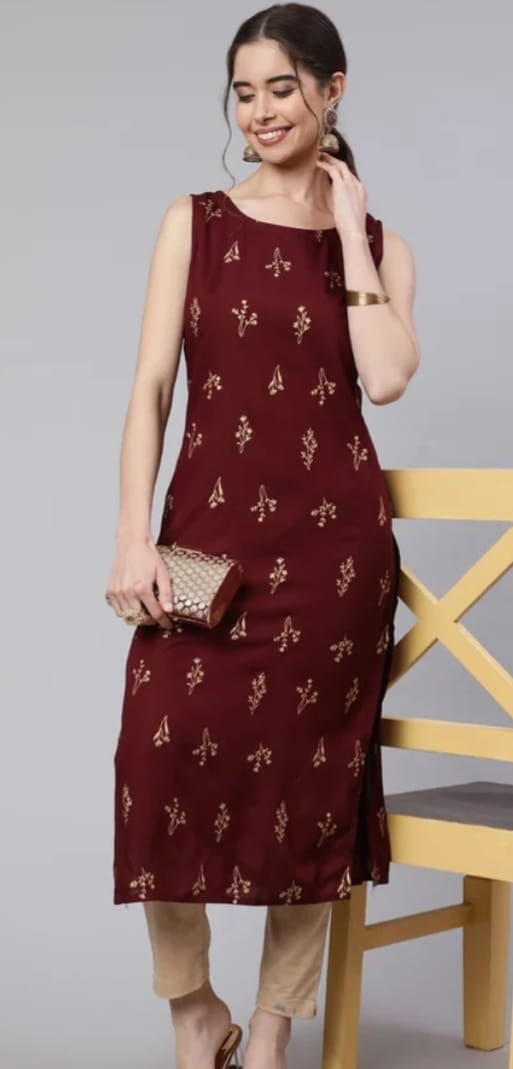 DITYA Printed Straight Kurta