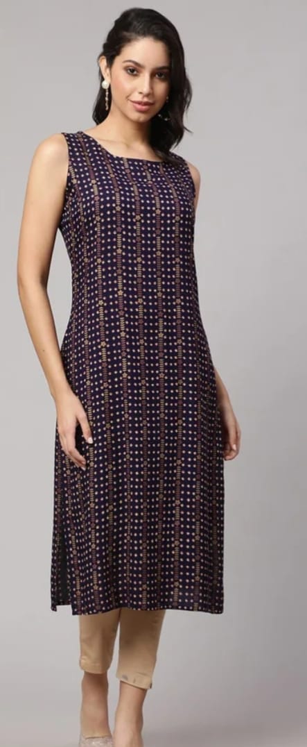 DITYA Printed Straight Kurta