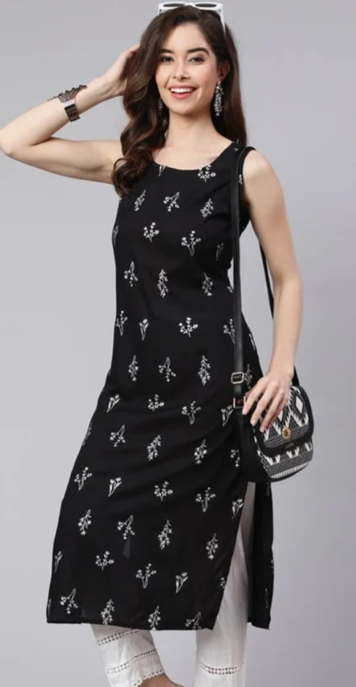 DITYA Printed Straight Kurta