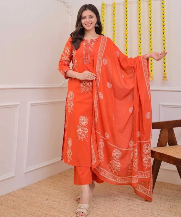DITYA Floral Print Kurta Set