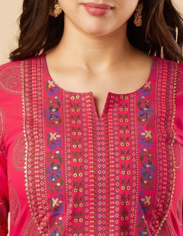 DITYA Women Rayon Kurti Pant Dupatta Set